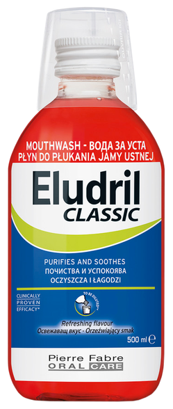 ELUDRIL   Classic burnos skalavimo skystis, 500 ml