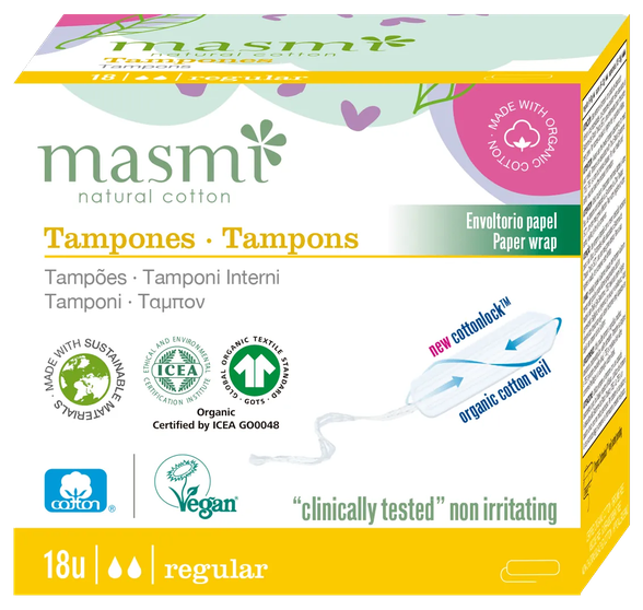 MASMI Regular tamponai, 18 vnt.