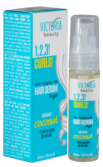 VICTORIA BEAUTY 1,2,3! Curls! for Curly Hair plaukų serumas, 30 ml