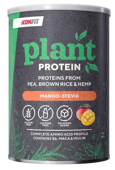 ICONFIT Plant Protein - Mango Stevia milteliai, 480 g