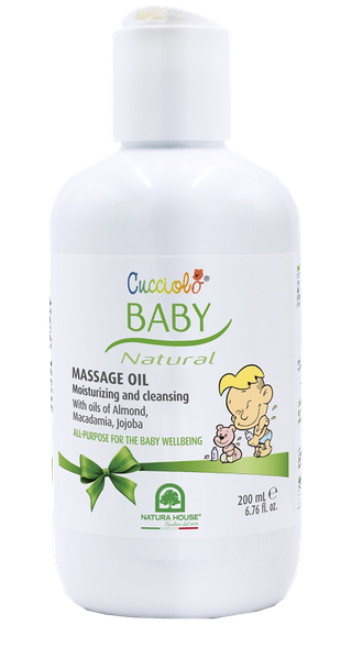 NATURA HOUSE Cucciolo Baby softening masažinis aliejus, 200 ml