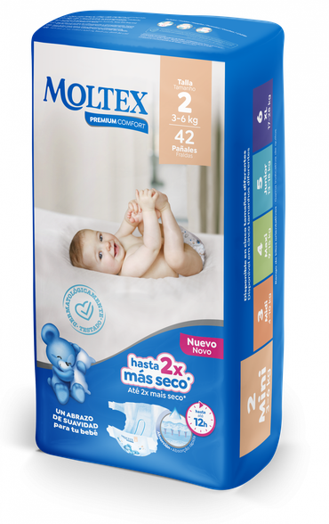 MOLTEX Premium Comfort 2 Mini sauskelnės, 42 vnt.