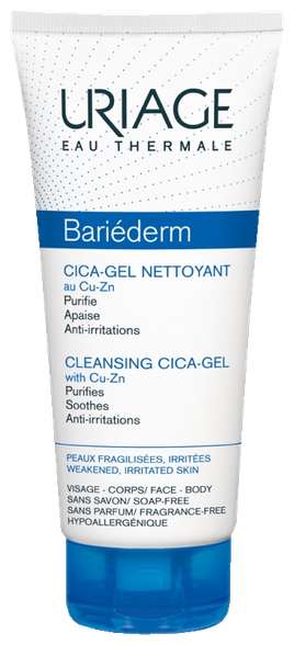 URIAGE Bariederm Cica Cu-Zn valomasis gelis veidui, 200 ml