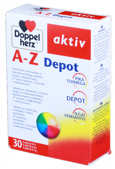 DOPPELHERZ Aktiv A - Z Depot tabletės, 30 vnt.