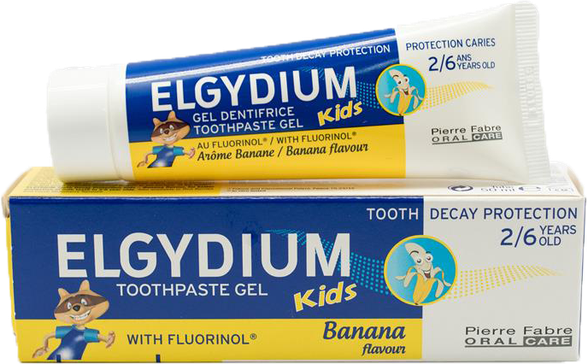 ELGYDIUM Kids Banana dantų pasta, 50 ml