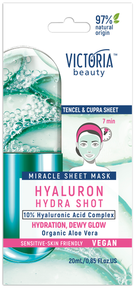 VICTORIA BEAUTY Hydra Shot Hyaluron lakštinė veido kaukė, 1 vnt.