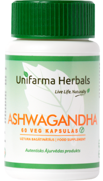 UNIFARMA HERBALS Ashwagandha kapsulės, 60 vnt.