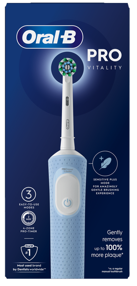 ORAL-B Vitality Pro Protect X Clean Vapor Blue elektrinis dantų šepetėlis, 1 vnt.