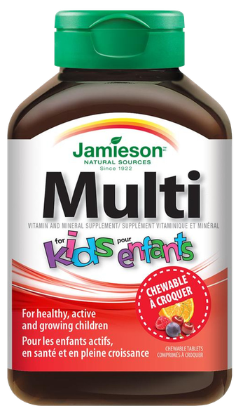 JAMIESON Vita-Vim Multi for Kids kramtomosios tabletės, 60 vnt.