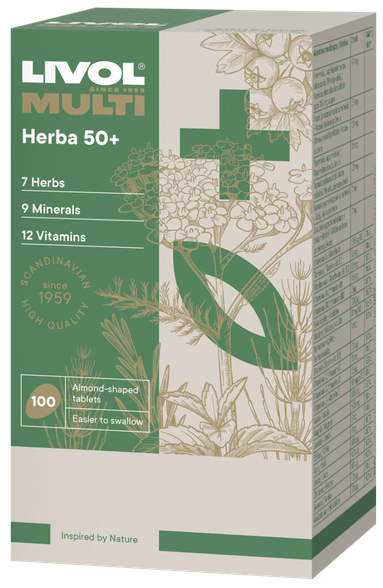 LIVOL  Herba 50+  tabletės, 100 vnt.