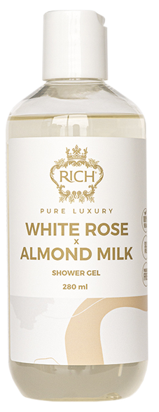 RICH Pure Luxury White Rose & Almond Milk dušo gelis, 280 ml