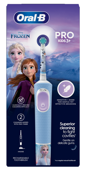 ORAL-B Vitality PRO Kids 3+ Frozen elektrinis dantų šepetėlis, 1 vnt.