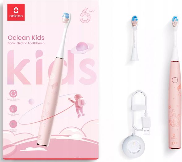 OCLEAN Electric Kids Pink elektrinis dantų šepetėlis, 1 vnt.