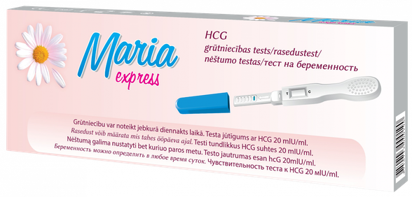 MARIA Express HCG nėštumui nustatyti Nėštumo testas, 1 vnt.