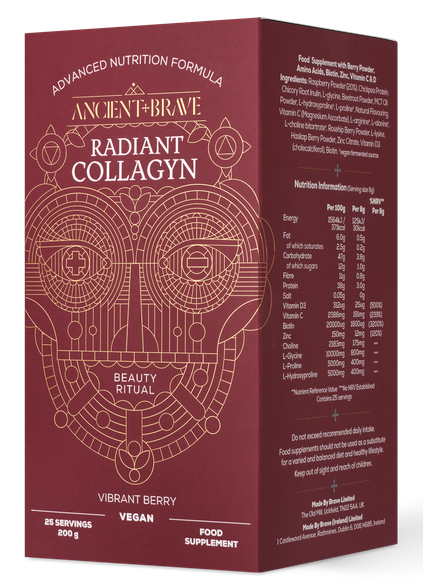 ANCIENT+BRAVE Vegan Radiant Collagyn Beauty milteliai, 250 g