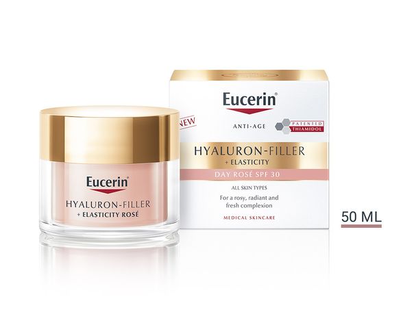 EUCERIN Hyaluron-Filler + Elasticity Rose SPF 30 dieninis  veido kremas, 50 ml