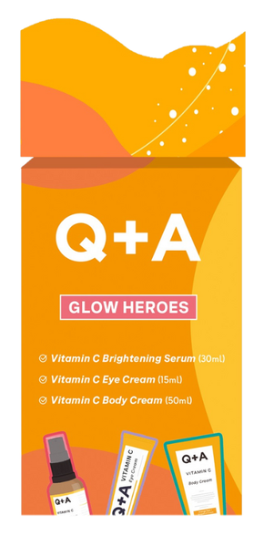 Q+A Glow Heroes veido priežiūros rinkinys, 1 vnt.