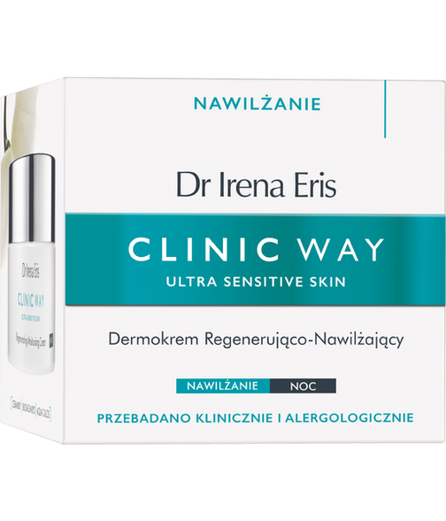 CLINIC WAY  Regenerating-Moisturising naktinis veido kremas, 50 ml