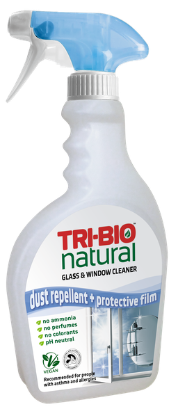 TRI-BIO Natural Glass & Window purškiamas valiklis, 500 ml