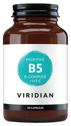 VIRIDIAN B5 B-Complex + Vit C kapsulės, 30 vnt.