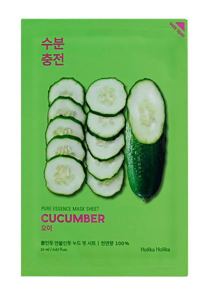 HOLIKA HOLIKA Pure Essence Cucumber veido kaukė, 23 ml