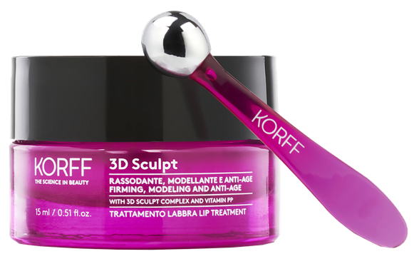 KORFF 3D Sculpt lūpų kontūro lūpų priežiūros priemonė, 15 ml