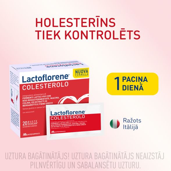 LACTOFLORENE Colesterolo milteliai geriamajam tirpalui, 20 vnt.