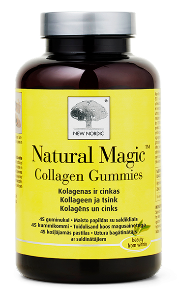 NEW NORDIC Natural Magic Collagen kramtomosios pastilės, 45 vnt.